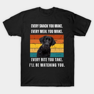 Every snack you make. Labrador retro theme T-Shirt